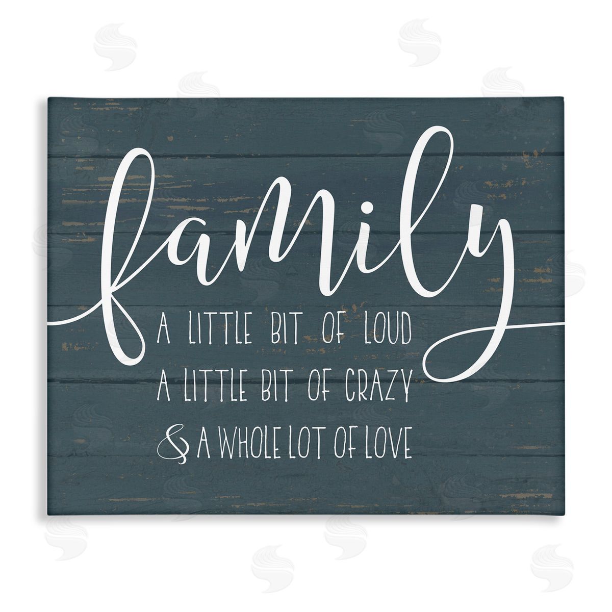 Family Loud Crazy Love Canvas Wall Art, Home Decor by Lettered and Lined