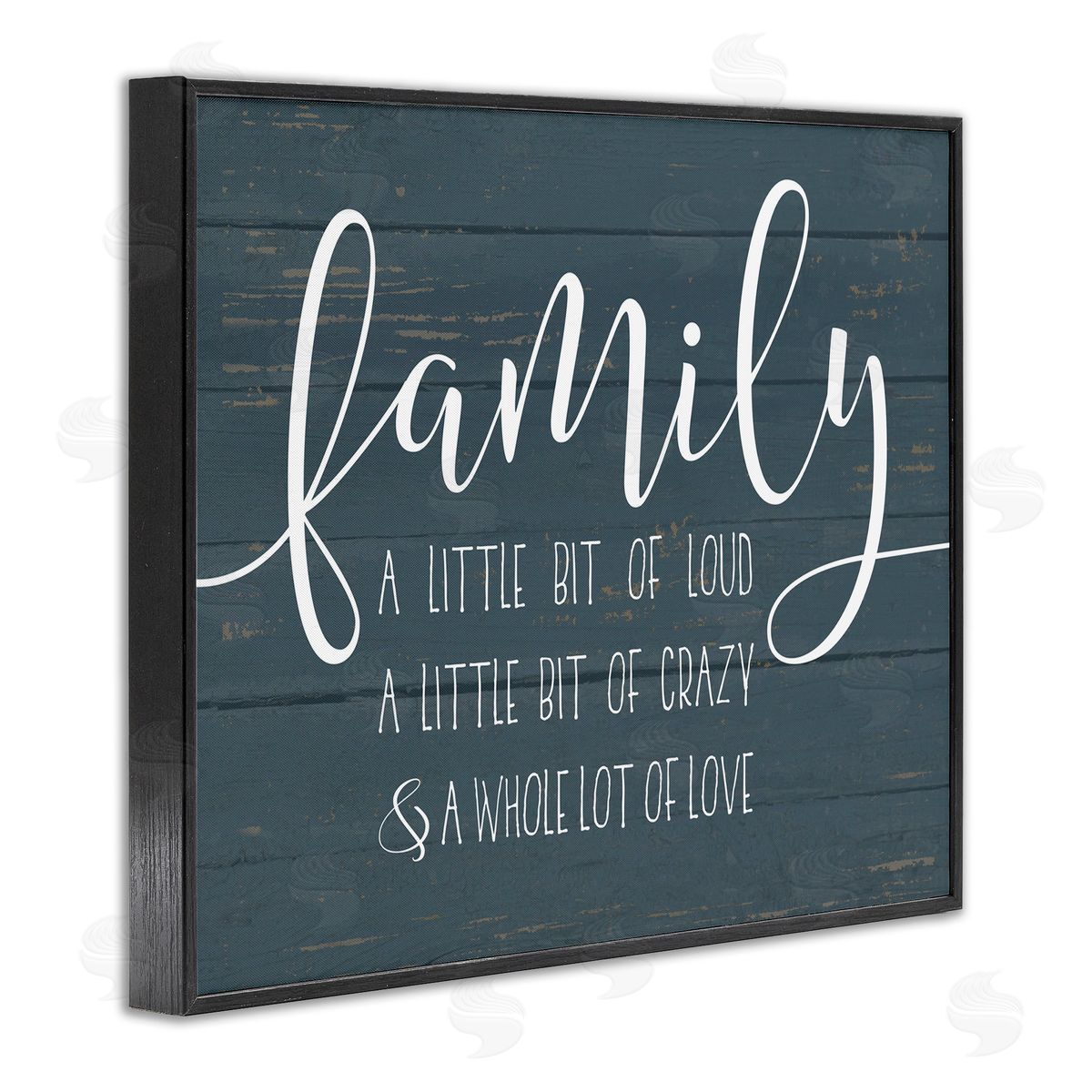 Family Loud Crazy Love Black Frame Print Wall Art, Home Decor by Lettered and Lined
