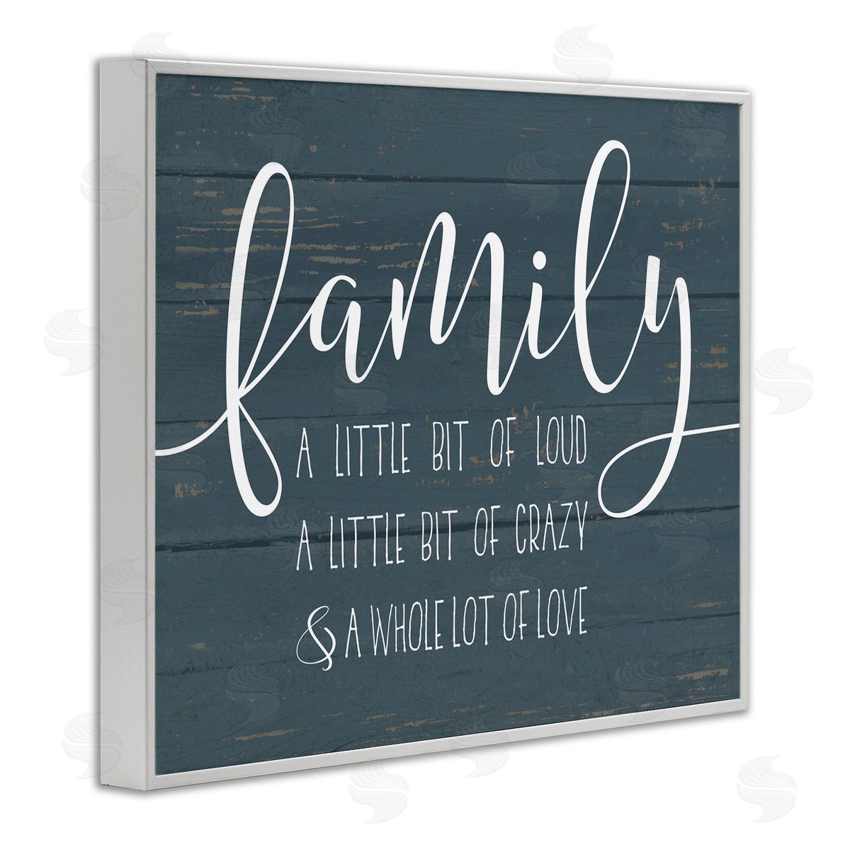 Family Loud Crazy Love White Frame Print Wall Art, Home Decor by Lettered and Lined