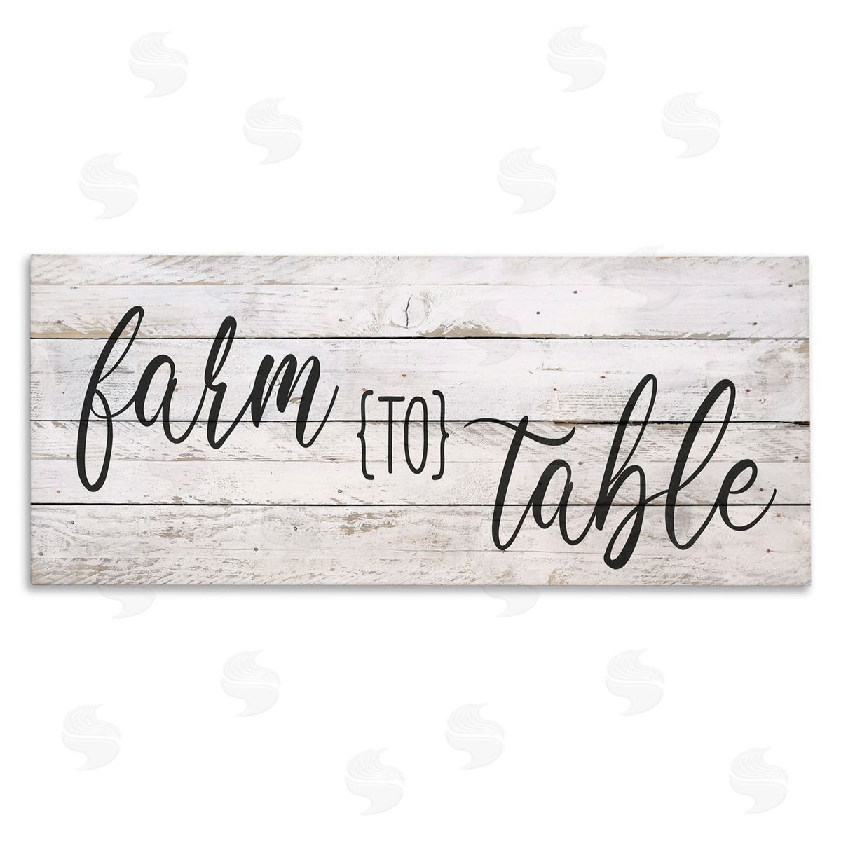 Planked Style Farm to Table Canvas Wall Art, Home Decor by Anne Bailey