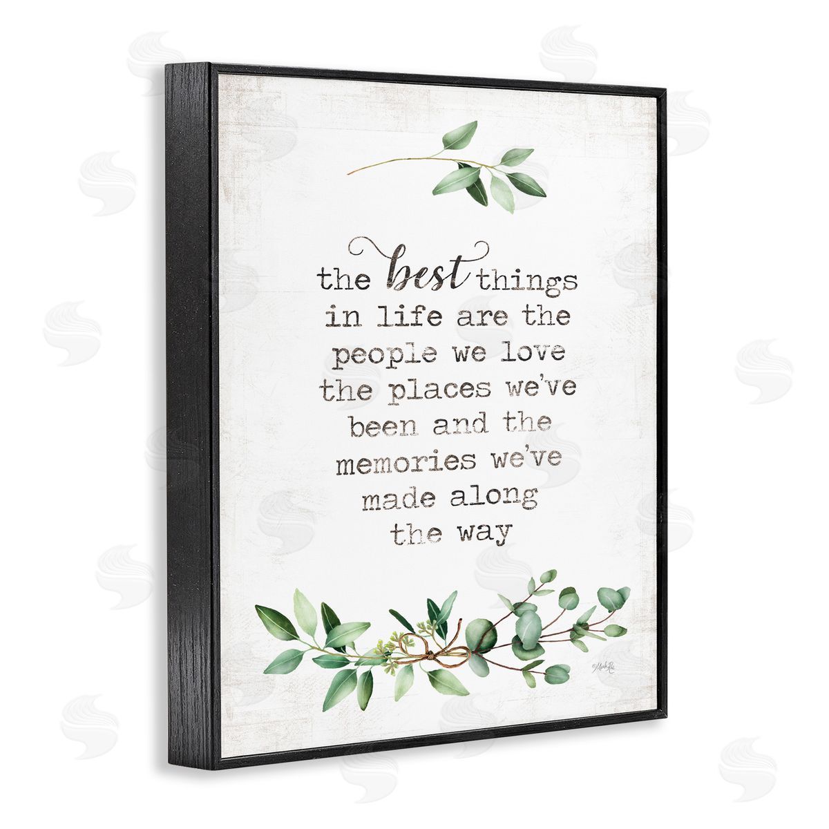 Best Things In Life Sentiment Black Frame Print Wall Art, Home Decor by Marla Rae