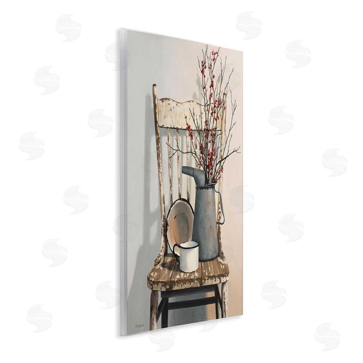 Vintage Rustic Still Life Wood Plaque Wall Art, Home Decor by Cecile Baird
