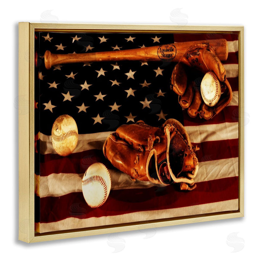 Daniel Sproul | Vintage American Flag Baseball Photo