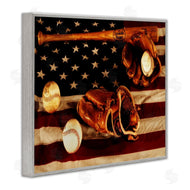 Daniel Sproul | Vintage American Flag Baseball Photo