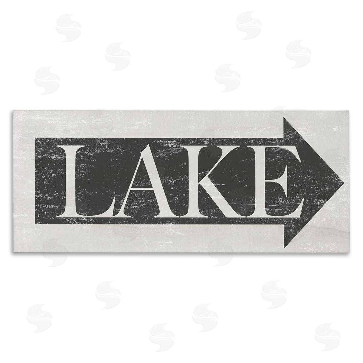 Distressed Lake Arrow Sign Canvas Wall Art, Home Decor by Stupell Studio