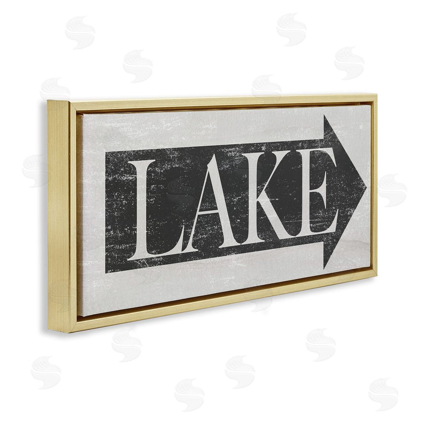 Stupell Studio | Distressed Lake Arrow Sign