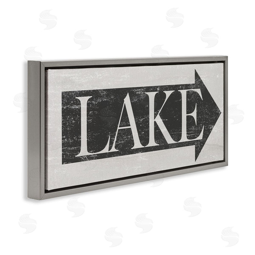 Stupell Studio | Distressed Lake Arrow Sign