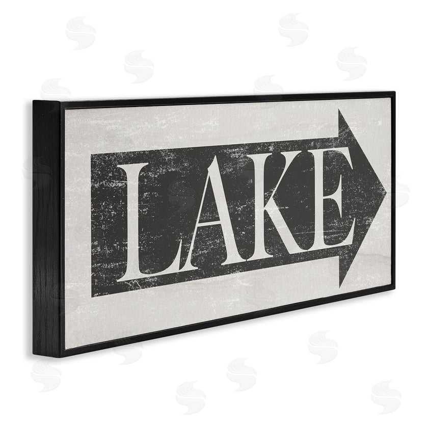 Stupell Studio | Distressed Lake Arrow Sign