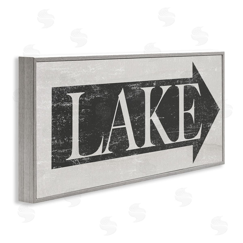 Stupell Studio | Distressed Lake Arrow Sign