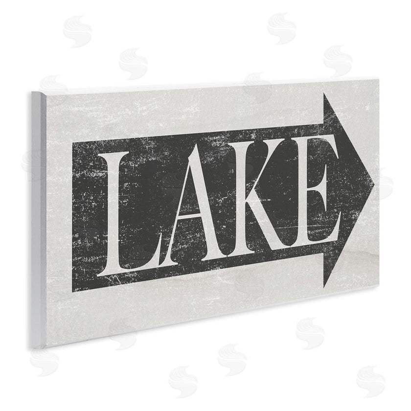 Stupell Studio | Distressed Lake Arrow Sign
