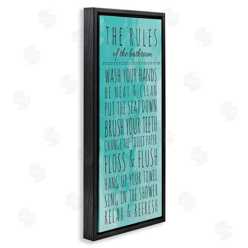 Anna Quach | Bathroom Rules on Turquoise