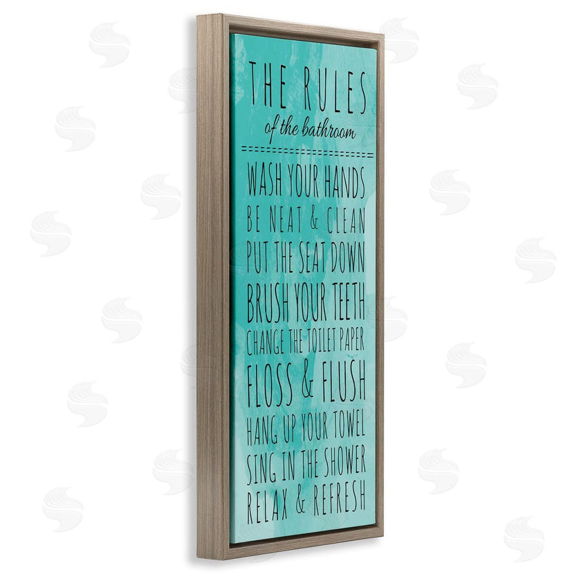 Anna Quach | Bathroom Rules on Turquoise