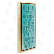 Anna Quach | Bathroom Rules on Turquoise