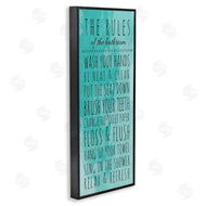 Anna Quach | Bathroom Rules on Turquoise