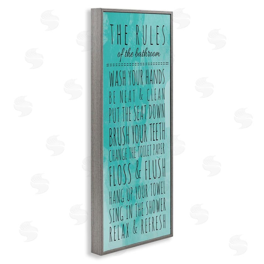 Anna Quach | Bathroom Rules on Turquoise