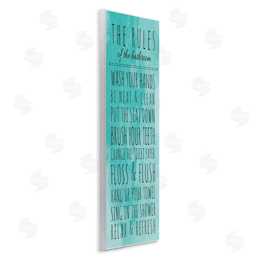 Anna Quach | Bathroom Rules on Turquoise