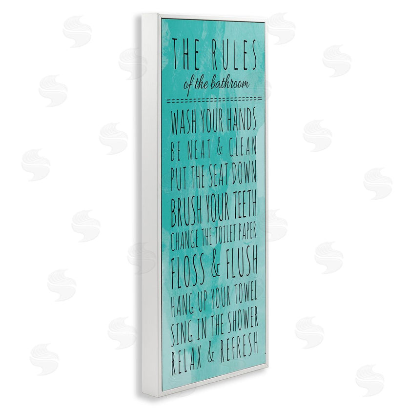 Anna Quach | Bathroom Rules on Turquoise
