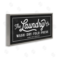 Lettered and Lined | Vintage Laundry Sign Cursive Typography