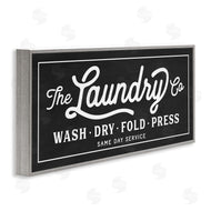 Lettered and Lined | Vintage Laundry Sign Cursive Typography