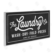 Lettered and Lined | Vintage Laundry Sign Cursive Typography