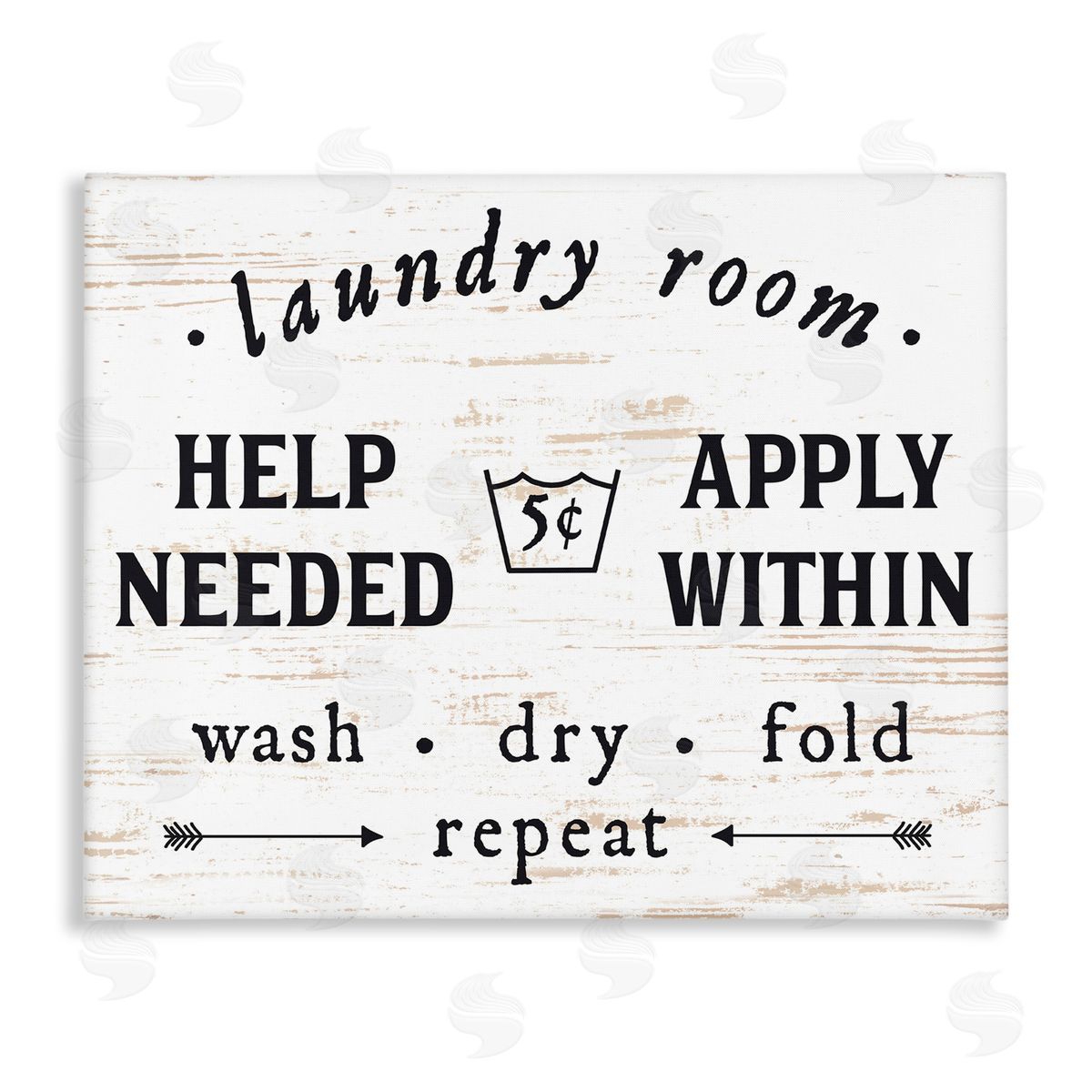 Laundry Room Help Needed Canvas Wall Art, Home Decor by Lettered and Lined