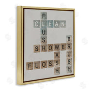 Longfellow Designs | Scrabble Bathroom Illustration