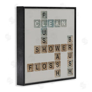 Longfellow Designs | Scrabble Bathroom Illustration