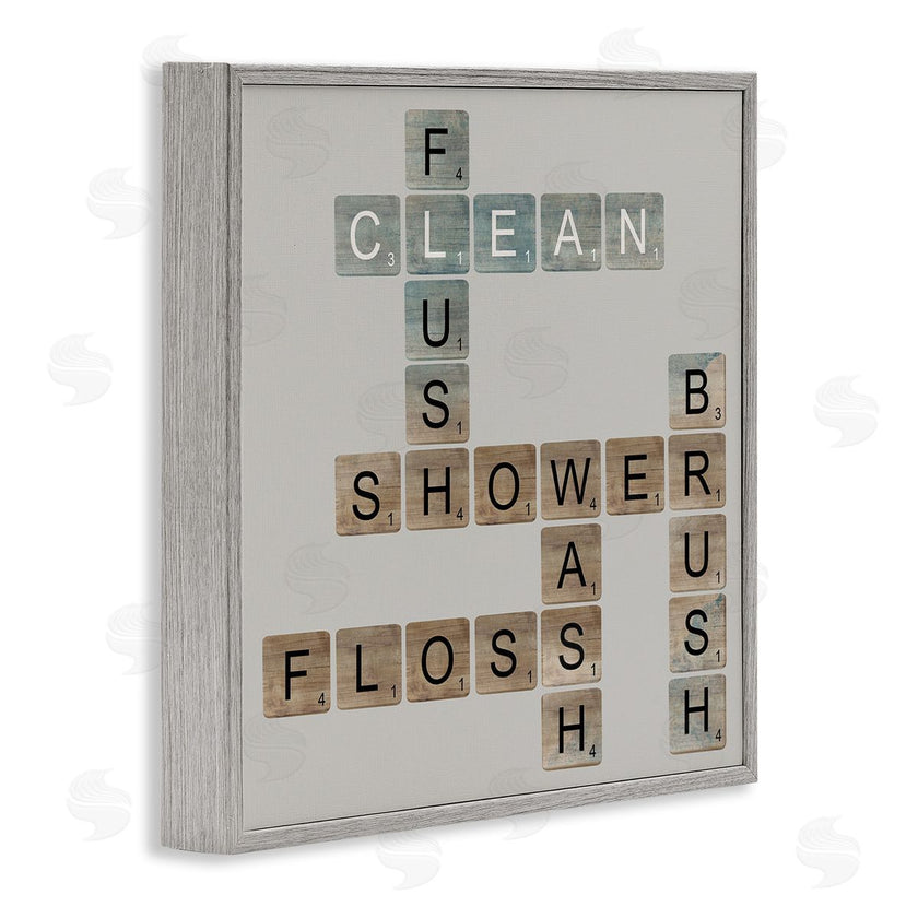 Longfellow Designs | Scrabble Bathroom Illustration