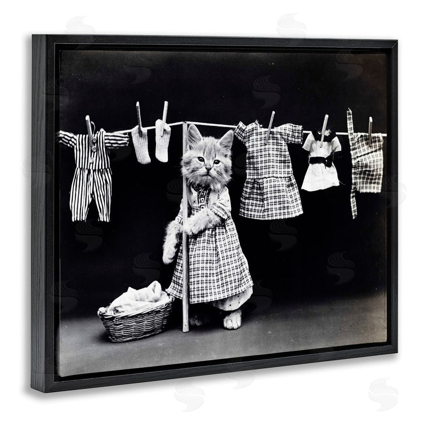Stupell Studio | Kitten Does The Laundry