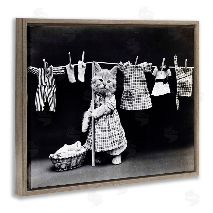 Stupell Studio | Kitten Does The Laundry