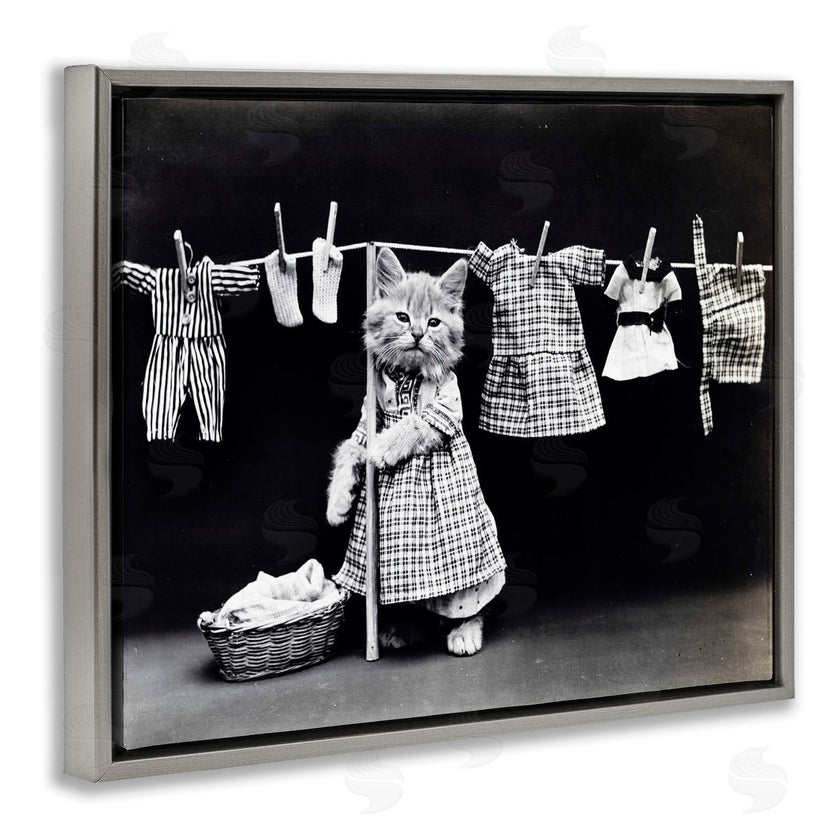 Stupell Studio | Kitten Does The Laundry