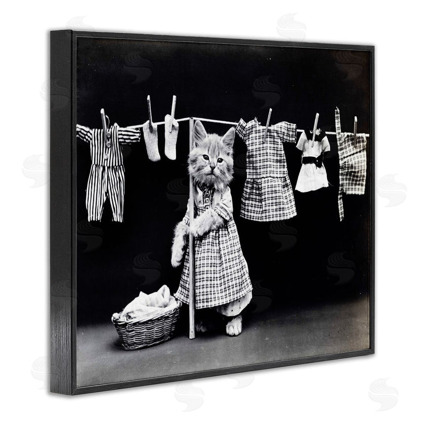 Stupell Studio | Kitten Does The Laundry