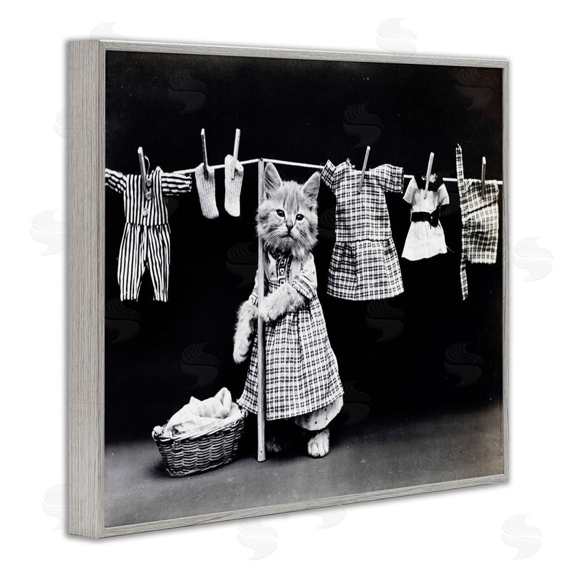 Stupell Studio | Kitten Does The Laundry