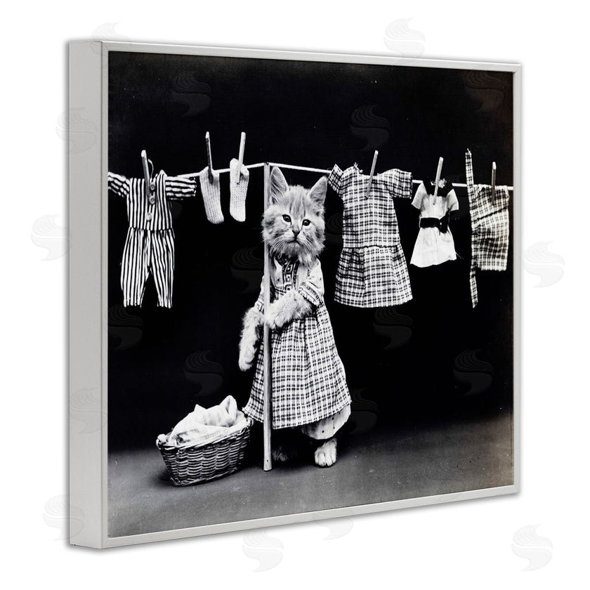 Stupell Studio | Kitten Does The Laundry