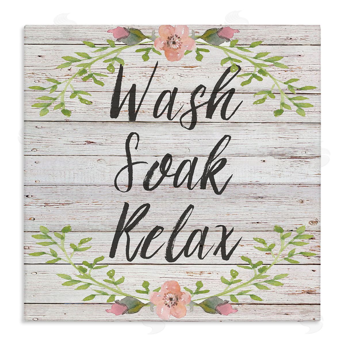 Floral Wash Soak Relax Canvas Wall Art, Home Decor by Sean Parnell