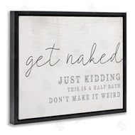 Stupell Studio | Get Naked Half Bath Humor