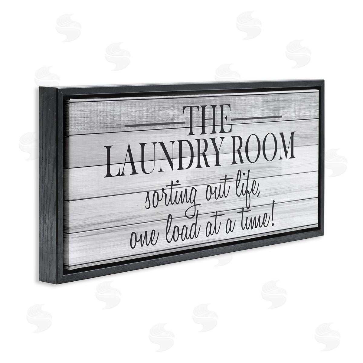 Laundry Sorting Out Life Black Floating Frame Canvas Wall Art, Home Decor by Kimberly Allen