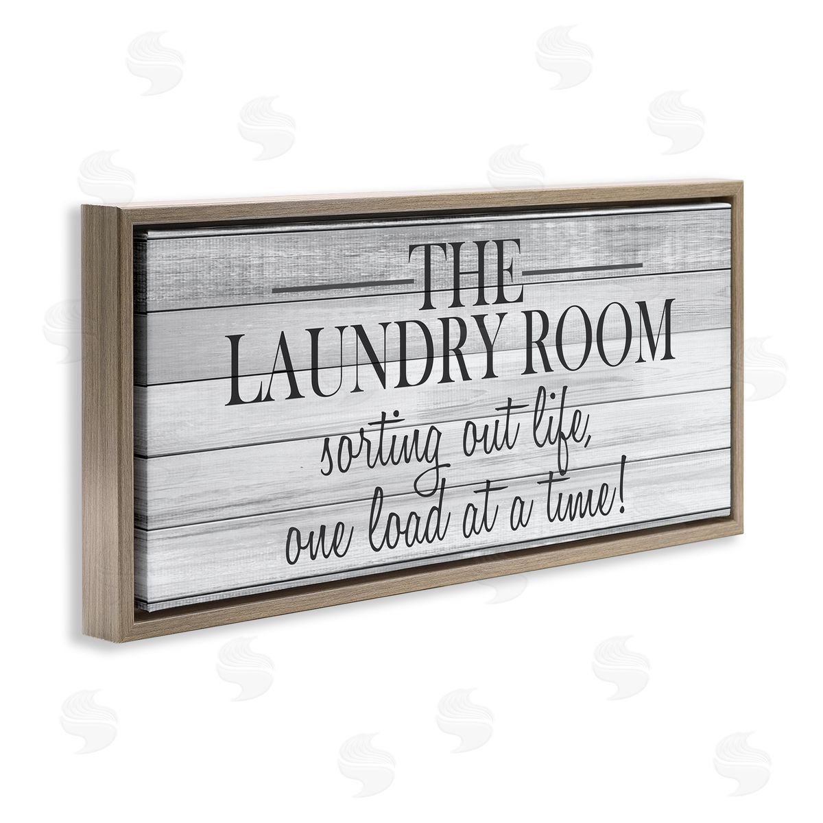 Laundry Sorting Out Life Brown Floating Frame Canvas Wall Art, Home Decor by Kimberly Allen