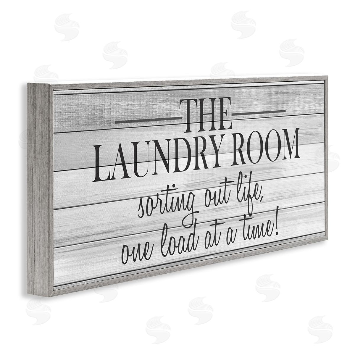 Laundry Sorting Out Life Grey Frame Print Wall Art, Home Decor by Kimberly Allen