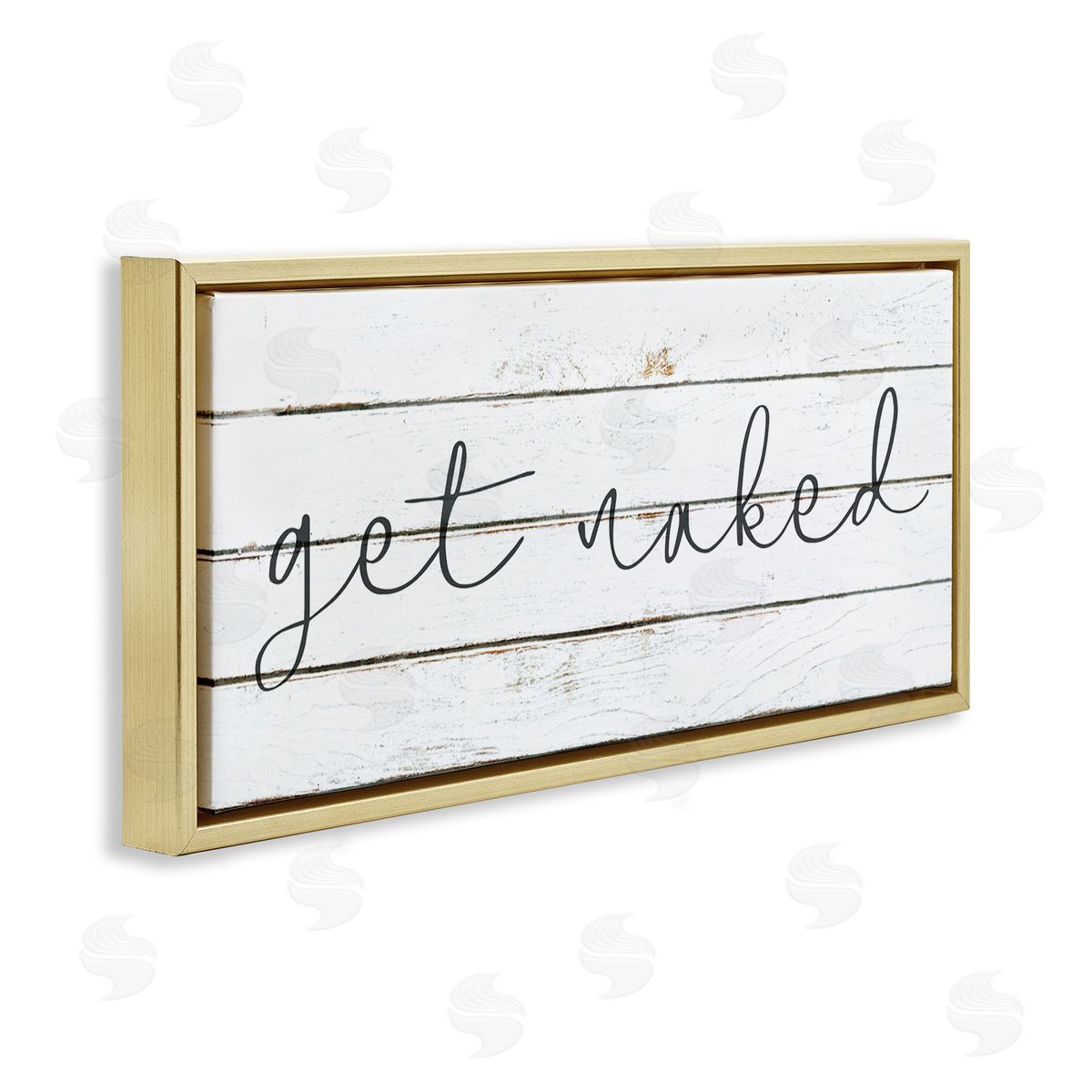 Get Naked Minimal Planks Gold Floating Frame Canvas Wall Art, Home Decor by Stupell Studio