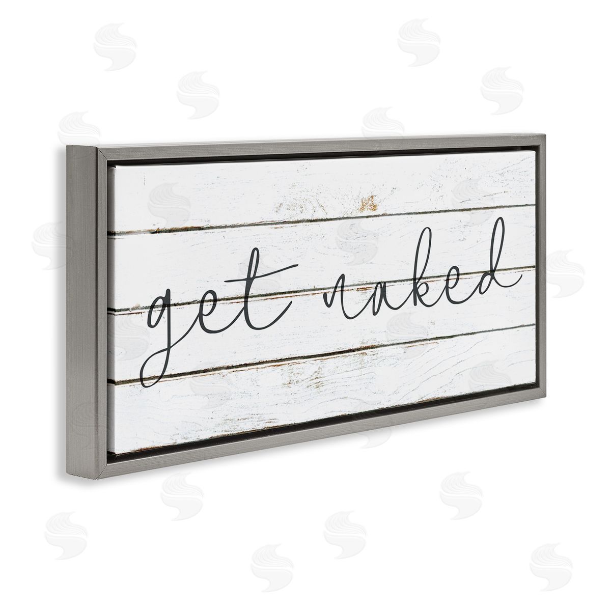 Get Naked Minimal Planks Grey Floating Frame Canvas Wall Art, Home Decor by Stupell Studio