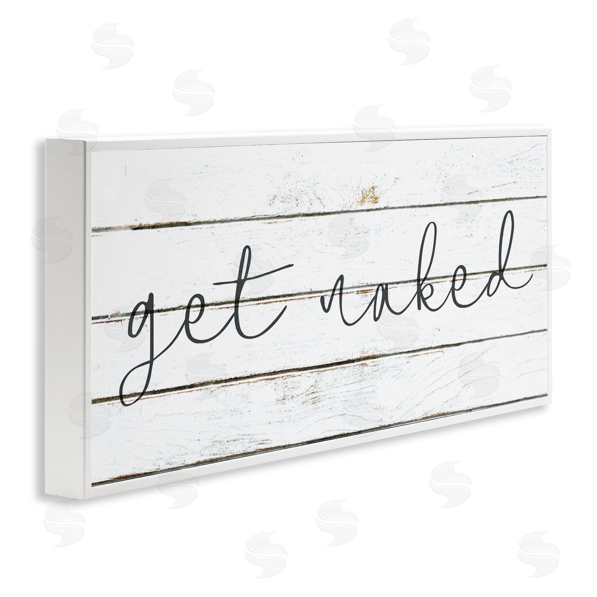 Get Naked Minimal Planks White Frame Print Wall Art, Home Decor by Stupell Studio