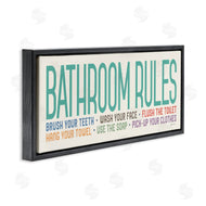 Stephanie Workman Marrott | Bathroom Rules with Teal Text