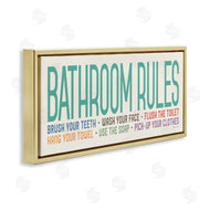 Stephanie Workman Marrott | Bathroom Rules with Teal Text