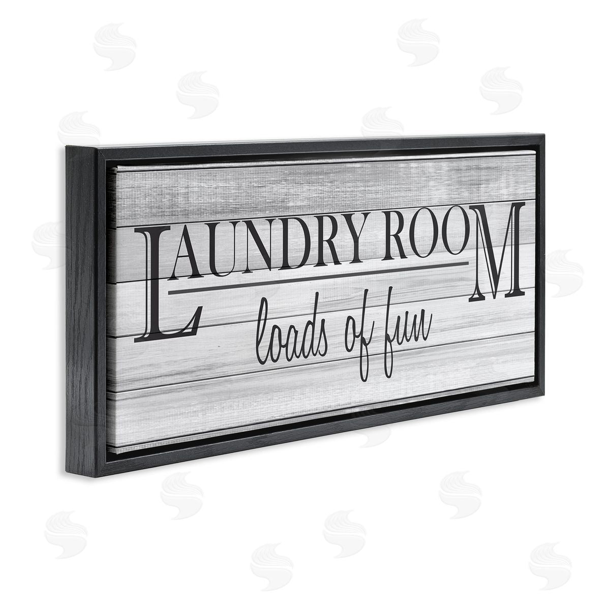 Fun Laundry Room Funny Bathroom Black Floating Frame Canvas Wall Art, Home Decor by Kimberly Allen