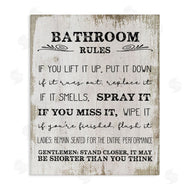 Stupell Studio | Rustic Bathroom Rules Humor