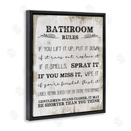 Stupell Studio | Rustic Bathroom Rules Humor