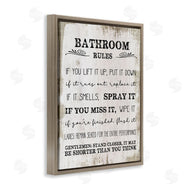 Stupell Studio | Rustic Bathroom Rules Humor