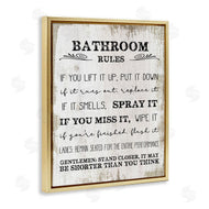 Stupell Studio | Rustic Bathroom Rules Humor