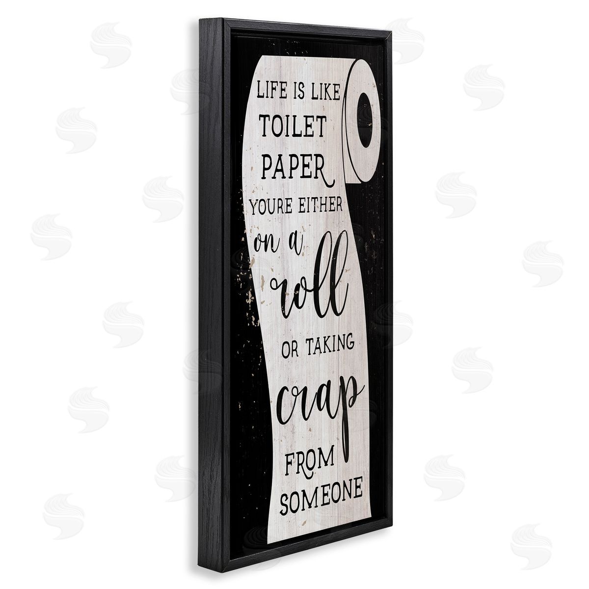 Like Toilet Paper Funny Bathroom Black Floating Frame Canvas Wall Art, Home Decor by Stupell Studio
